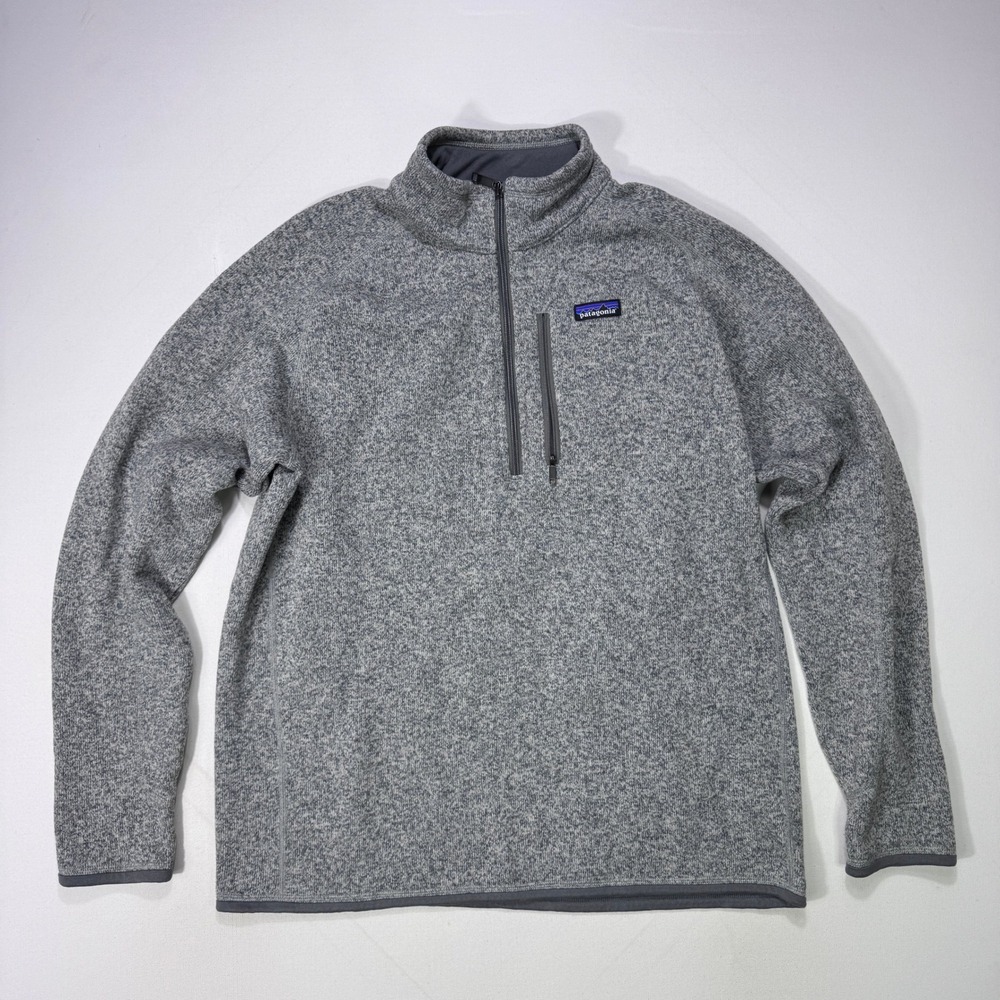 Patagonia Better Sweater 1/4 Zip Fleece Pullover Grey XL STY25522 Mens Jacket